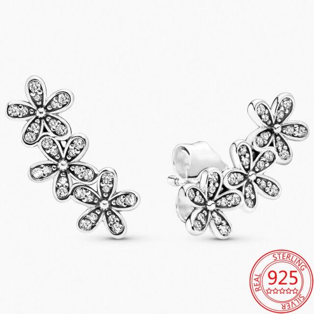 Новые сверкающие серьги-гвоздики из стерлингового серебра 925 пробы с изображением семейного дерева, модные подарки на день рождения