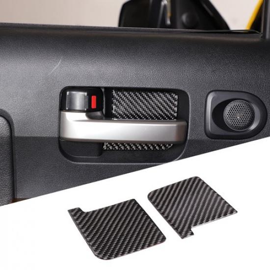 6PCS Carbon Fiber Interior Inner Door Bowl Cover Trim For Toyota Tundra 2007-13