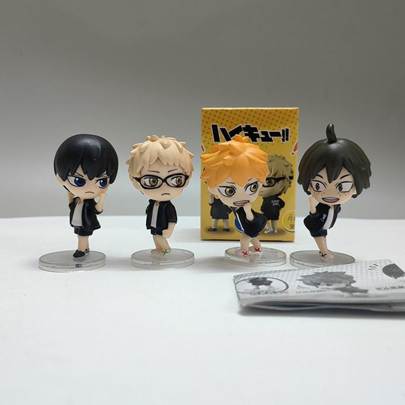 4 шт./лот украшения своими руками спящая мини фигурка Haikyuu 5,5 см Хината Шоё Тобио Кагеяма аниме модель украшения