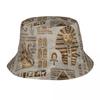 Egyptian Hieroglyphs And Deities Bucket Hat for Women Unisex Summer Egypt Pharaoh Floppy Hat Style for Camping Fisherman Caps