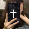 Черный Чехол-Крест для Телефона Для IPhone 16 15 14 11 12 13 Mini Pro XS Max Чехол 6 7 8 Plus X Funda Оболочка