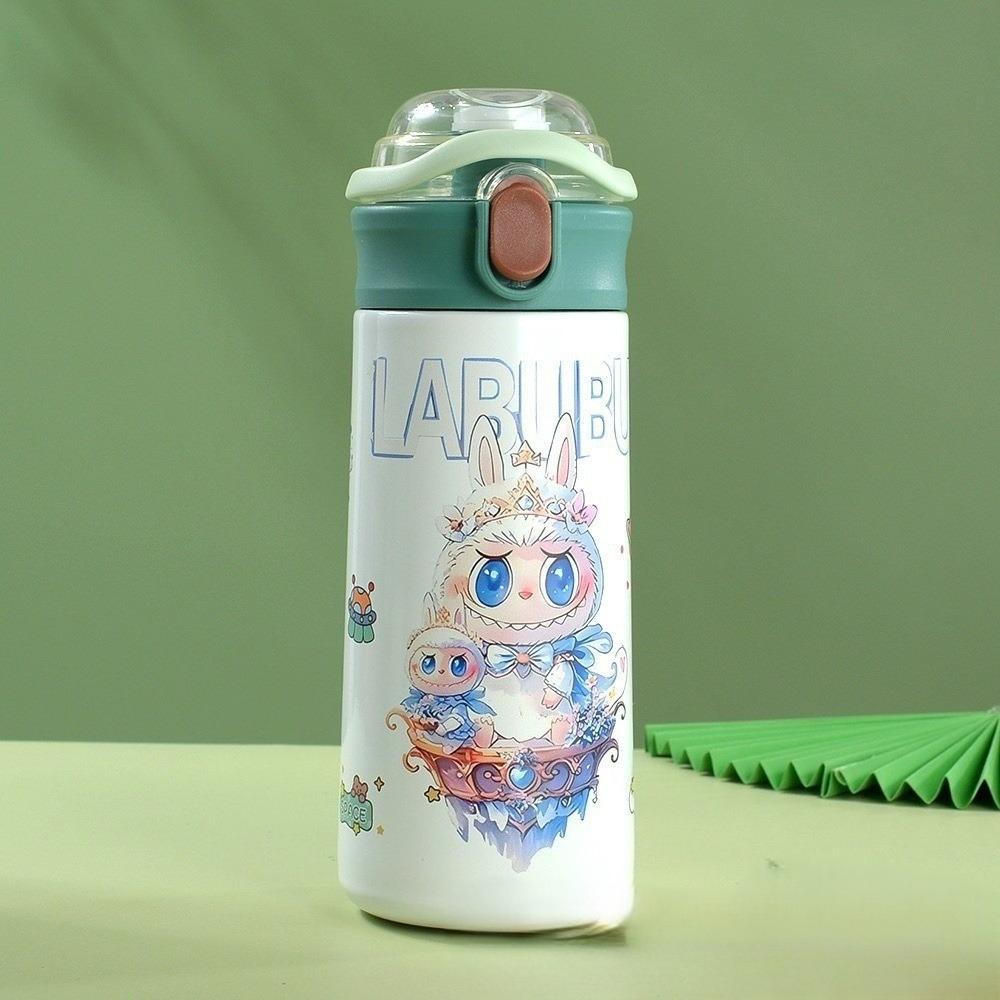 Термос-кружка Straw Carter Portable Pea Cup Cartoon Double Drinking Cup Thermos Cup из нержавеющей стали 304.