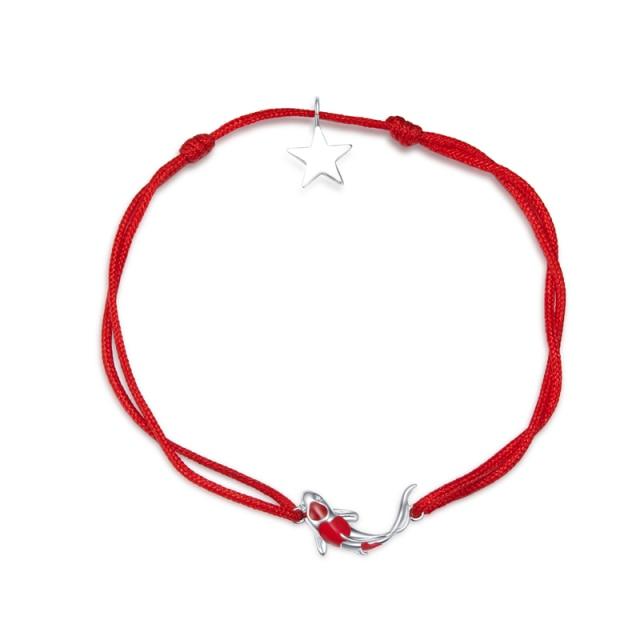 Браслет из стерлингового серебра 925 пробы с красной веревкой, классический браслет на удачу, подходит для бусин, подвесок, браслетов, ювелирных изделий своими руками