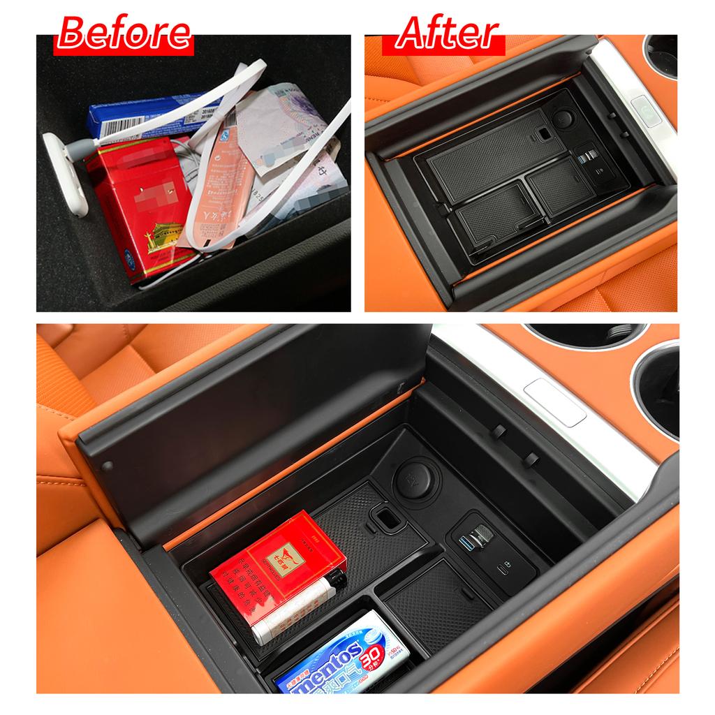 For Li Lixiang L7 Central Armrest Storage Box Car Center Console Tray Organizer Interior Accessories Tidying