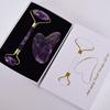 Natural Amethyst Jade Roller Gua Sha Set Gouache Scraper Board Face Lifting Anti-Wrinkle Beauty Skin Care Body Massage Tools
