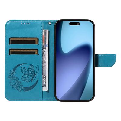 Для iPhone 17 Air Чехол-книжка с узором «Бабочки» из ПУ-кожи