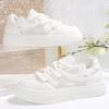 Fashion 2025 New Breathable White Sneakers Women Comfortable Thick Bottom Vulcanizd Shoes Woman Spring Summer Lace Up Causal Sneakers