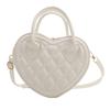 Stylish Pu Leather Heart Tote Bag For Women Chic Street Style Crossbody Bag