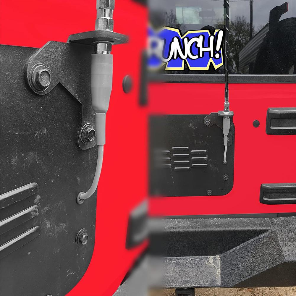 Кронштейн крепления антенны CB на запасное колесо, держатель для задней двери багажника, кронштейн крепления антенны CB для Jeep Wrangler JK Unlimited 2007-2018