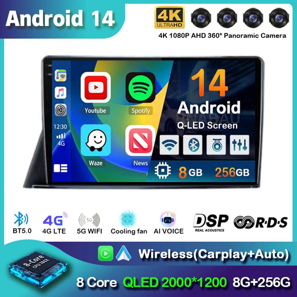 Android 14 Carplay Автомагнитола для Toyota Sienta 2016-2021 4G+WIFI GPS навигация Мультимедиа Видеоплеер 2Din DVD Стерео DSP