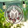 Christmas Owl Windmill Decor Outdoor Hanging Wind Chime with Infinite Rotation for Garden Yard Patio Home Holiday Decoration