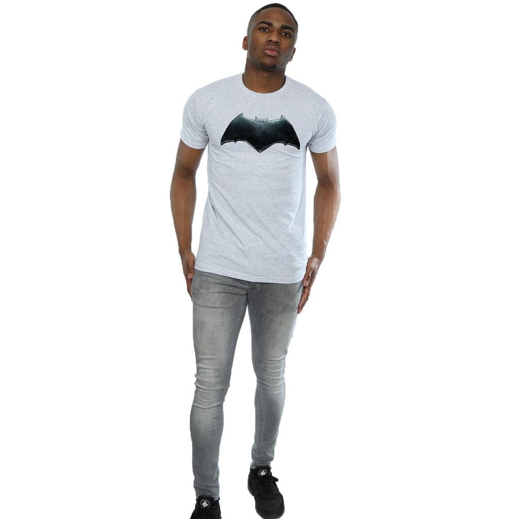 DC Comics Mens Justice League Movie Batman Emblem T-Shirt