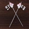 Crystal Bridal Ancient Style Chinese Hanfu Tassel Hairpin Pearl Hair Fork Flower Hair Sticks