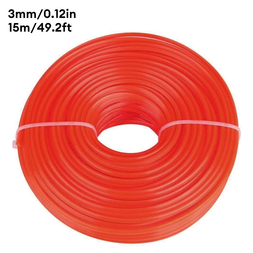 3 мм x 15 м нейлоновая леска для триммера щетка для резки травы веревка для удаления сорняков триммер инструмент аксессуары замена провода газонокосилки