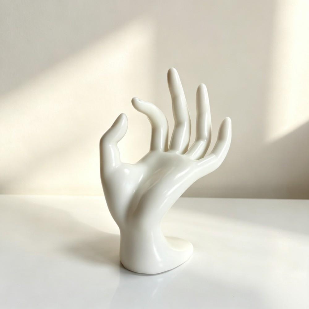 Realistic Jewelry Display Hand Model 3D Printed Ring Organizer Bracelet Holder Home Use
