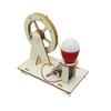 Hand-Crank Generator Science Kit for Elementary Students - Assembled Wooden Physics Teaching Aids