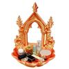 jijijing Pearlescent Texture Jewelry Tray, Gothic Retro Arch Design Organizer, 3D Printed Storage Box for Rings Earrings Bracelets