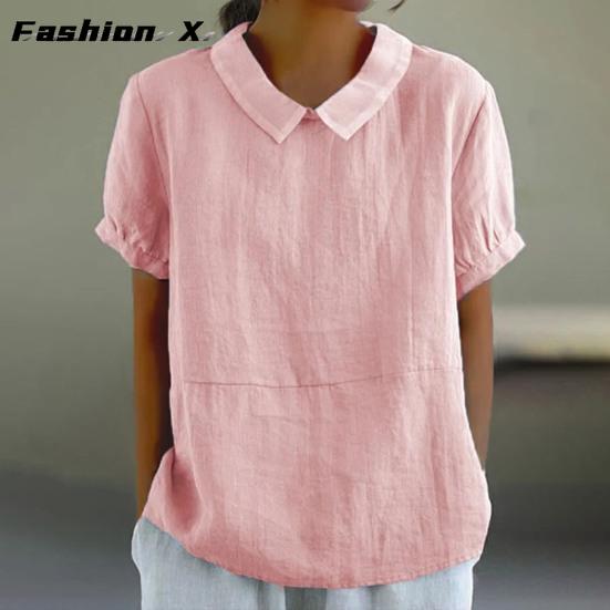 Женская рубашка, свободный пуловер, однотонные топы