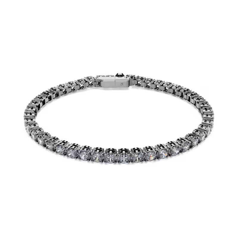 Swarovski Matrix Tennis personalized design ruthenium-plated zirconia bracelet men's and women's couple style silver 5693929