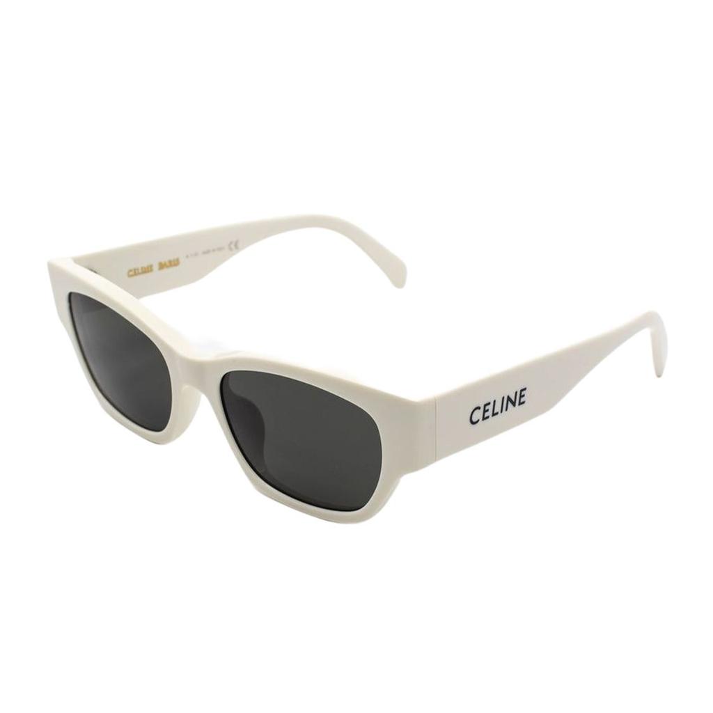 Celine Monochrome Irregular Shape Sunglasses Women sunglasses White CL40197U-25A