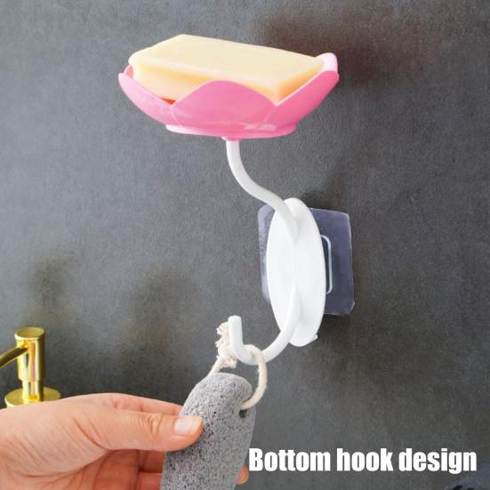 Мыльница для ванной комнаты самоосушающаяся съемная двухслойная присоска настенная