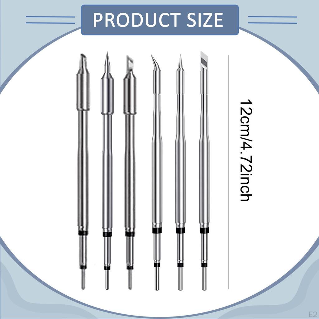 6 шт. Паяльные жала, Запасные части, Сменная головка для пайки электроники, электрики