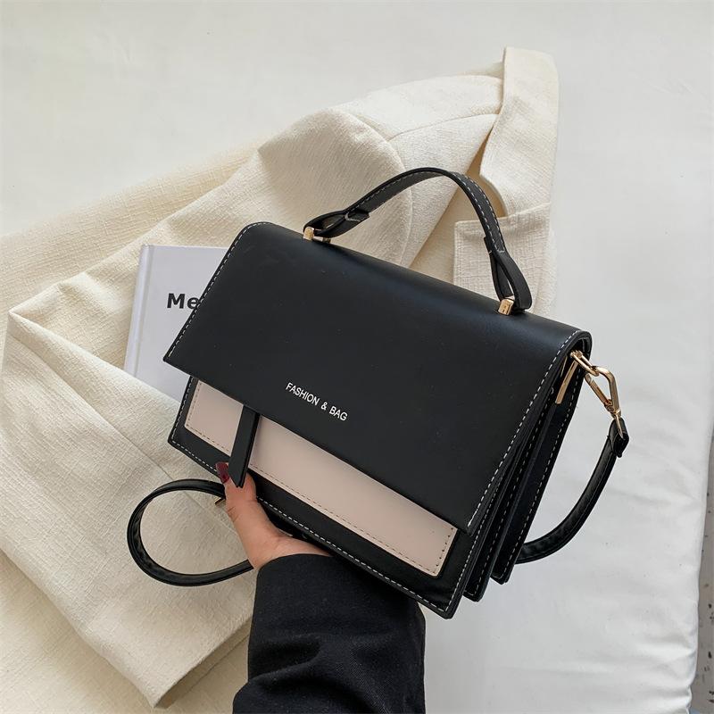 Color Blocking Trend Vertical Square Women's Bag Fashion Small Bag Crossbody Bag Women's Handbag Fashion One Shoulder Crossbody Bag