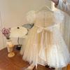 Girl Summer Dress With Tulle Fabric For Toddlers Kids Age 3 To 8 Years
