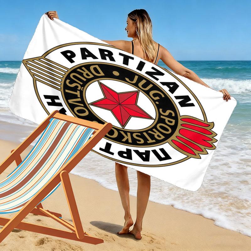 Partizan poster Print Beach Towel, Large Soft Quick Dry Towel for Beach Camping Swimming