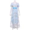 Bridgerton Cosplay Dress Medieval Court Princess Costume Water-Soluble Lace Long Gown