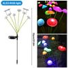 1/2/3/4PCS LED Solar Outdoor Jellyfish Swaying Lights Waterproof Garden RGB Mushroom Lawns Lamp for Patio Yard Garden Decoration