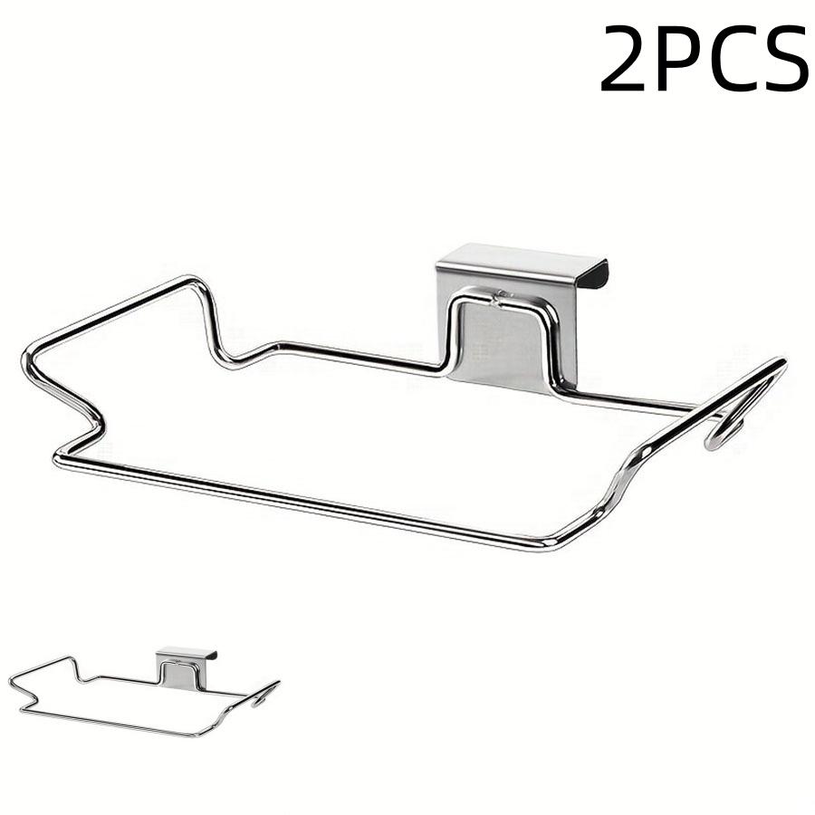 Креативная кухонная подвесная стойка для мусорных мешков, крючок для хранения на задней стороне двери, кухонный шкаф, стойка для мусорных мешков из нержавеющей стали