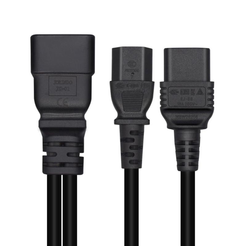 C20 To C13+C19 Y Splitter Power Plug Cord Single IEC 320 C20 Male To C13+C19 Female Splitter Extension Adapter Cable