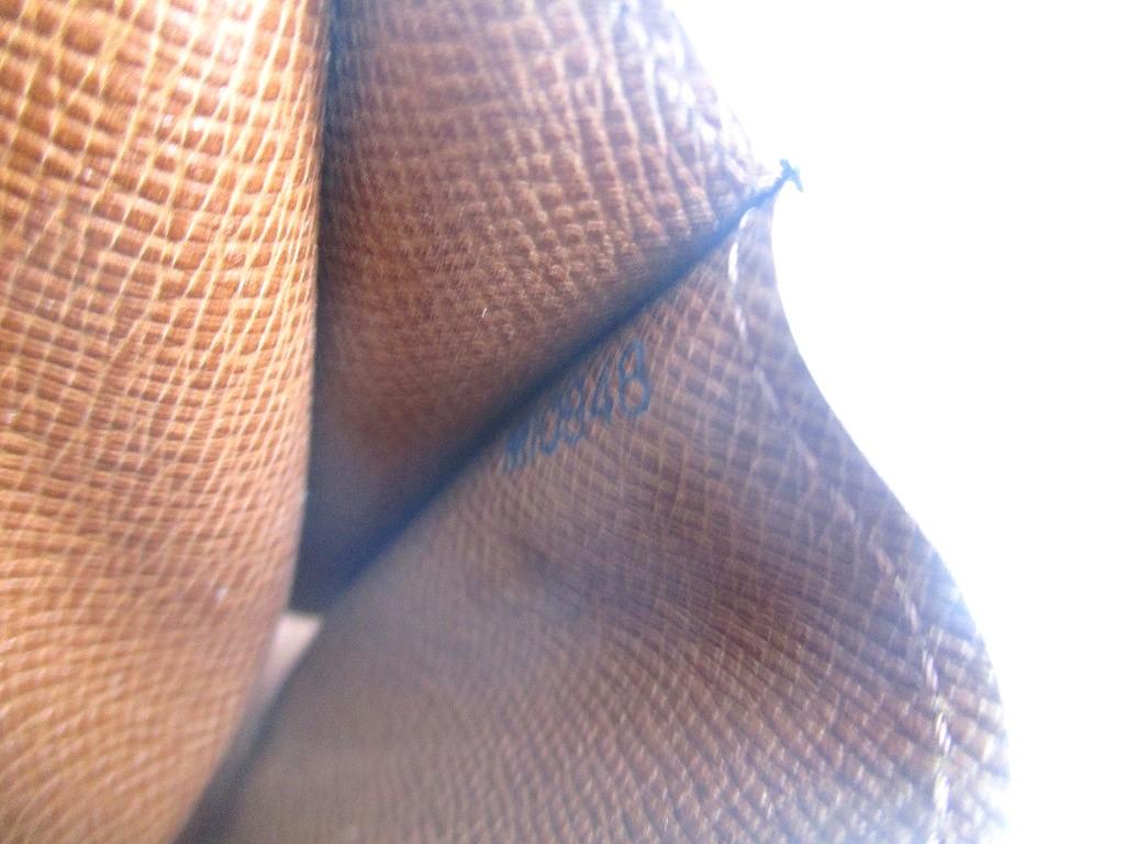 Подлинные портсигары LOUIS VUITTON Monogram из коричневой кожи #a372, восстановленные