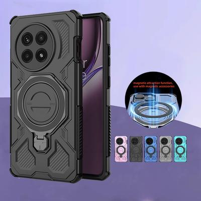 Для Oneplus 13R Чехол Cover Oneplus 13R Capas Ударопрочный Задний Бампер Телефона Кольцо-держатель с Притяжением Adsorption Ring Holder Fundas Oneplus 13R