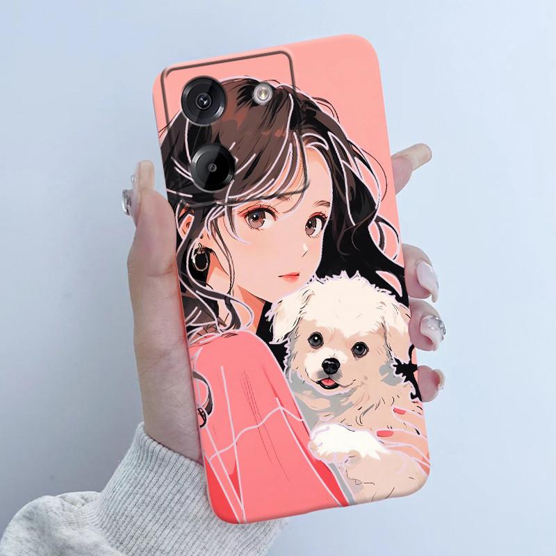 Чехол для телефона Xiaomi Poco M7 Pro 5G, модный дизайн 'Цветочная девушка', мягкий силикон TPU, задняя крышка для Poco M 7 Pro M7Pro 5g