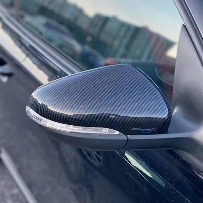 Накладки на зеркала заднего вида Аксессуары 5K0857537 5K0857538 Для VW GOLF 6 MK6 GTI R GTD 2008-2013 Touran Декоративные Черный Карбон
