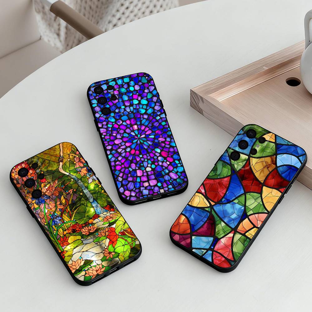 C-Цветной-L G-Стеклянный-S Чехол для телефона для Samsung S25,S24,S21,S22,S23,S30,Ultra,S20,Plus,Другие Мягкий Черный Чехол