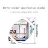 1Set Modern Style 3D Basketball/Football/Rugby Shaped Mirror Wall Sticker Gold/Silver/Black Wall Art Waterproof PVC Mirror Decal