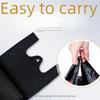 Heavy-Duty Black Kitchen Garbage Bags - Large Disposable Vest-Style