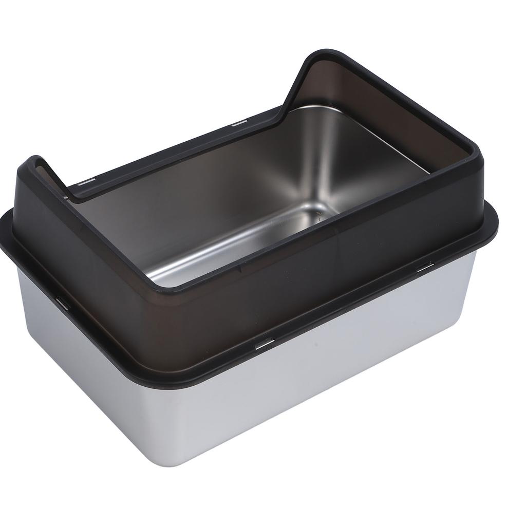 Stainless Steel Cat Litter Box Anti Splashing Top Entry Large High Sided Kitty Litter Pan with Scoop for NaBig Cat