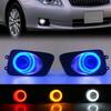 Светодиодные противотуманные фары для Toyota Corolla AXIO 2011 FIELDER 2007 DRL дневные ходовые огни провода реле переключатель белый желтый