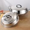 Pot Lid Thickened Stainless Steel Anti-rust Smooth Heigthen No Deformation Heat-resistant Handle Mirror Polished Steam Cover Flat Top Round