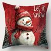 Веселое рождественское украшение Наволочка Санта Клаус Снеговик Рождественская елка Подушка Чехол для дивана Подушка для украшения дома Подарок