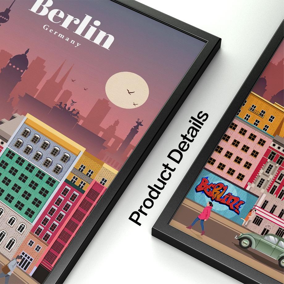 Настенная картина на холсте Берлин Германия путешествия карта города плакаты на скандинавскую тему и принты украшения дома настенные панно для гостиной