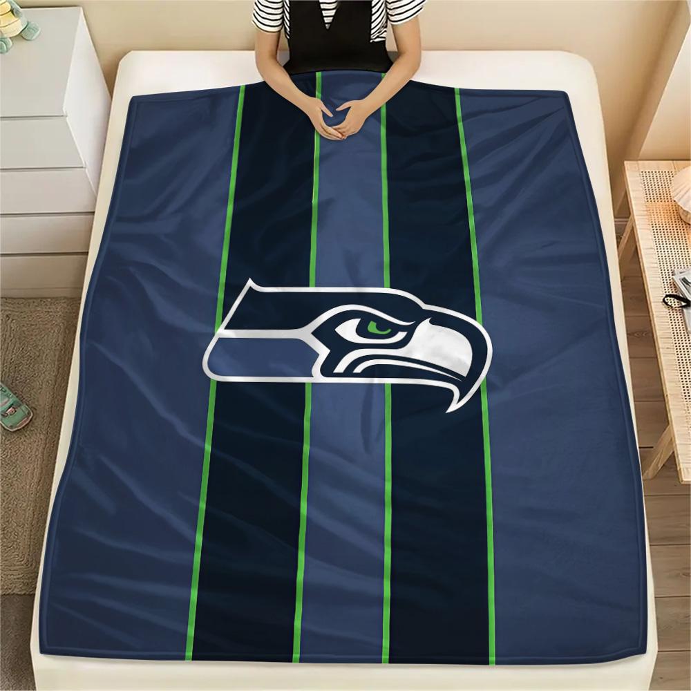 Seattle Seahawks Flannel Blanket, High quality Comfortable for All Seasons, Home Decor, Warmth and Comfort