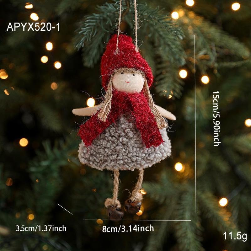 Рождественский ornament Снеговик: Красный шарф меховой кулон кукла