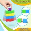 Plastic Puzzle Magnetic Cube STEM Toy Building Blocks Cube Building Toys Magnetic  Kids Toy
