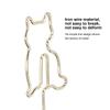 10Pcs Cat Shape Cat Photo Table Clip Electroplating Metal Gold Metal Message Clip with Stand Decorative 10*4cm