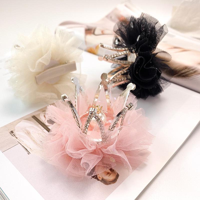 Korean Princess Hair Clip: Sparkling Rhinestone Non-Damaging Sequin Hair Accessory for Girls